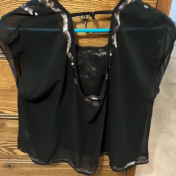 DECREE sequin-blouses, see through, silver, gold, and copper colored sequin. - Picture 2 of 6